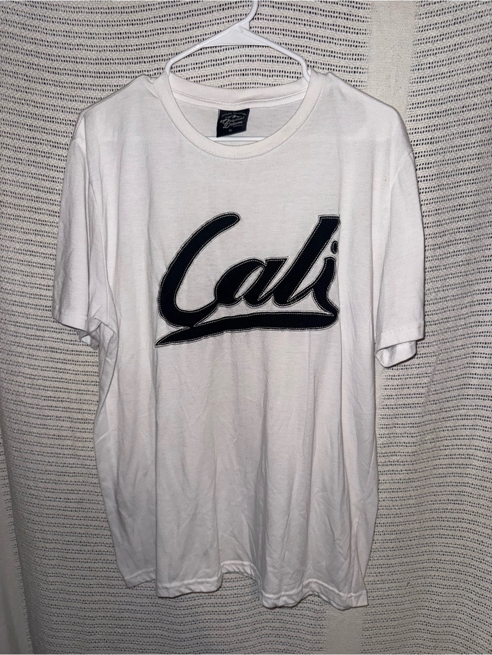 Original Deluxe White T-Shirt with Black Cali Script